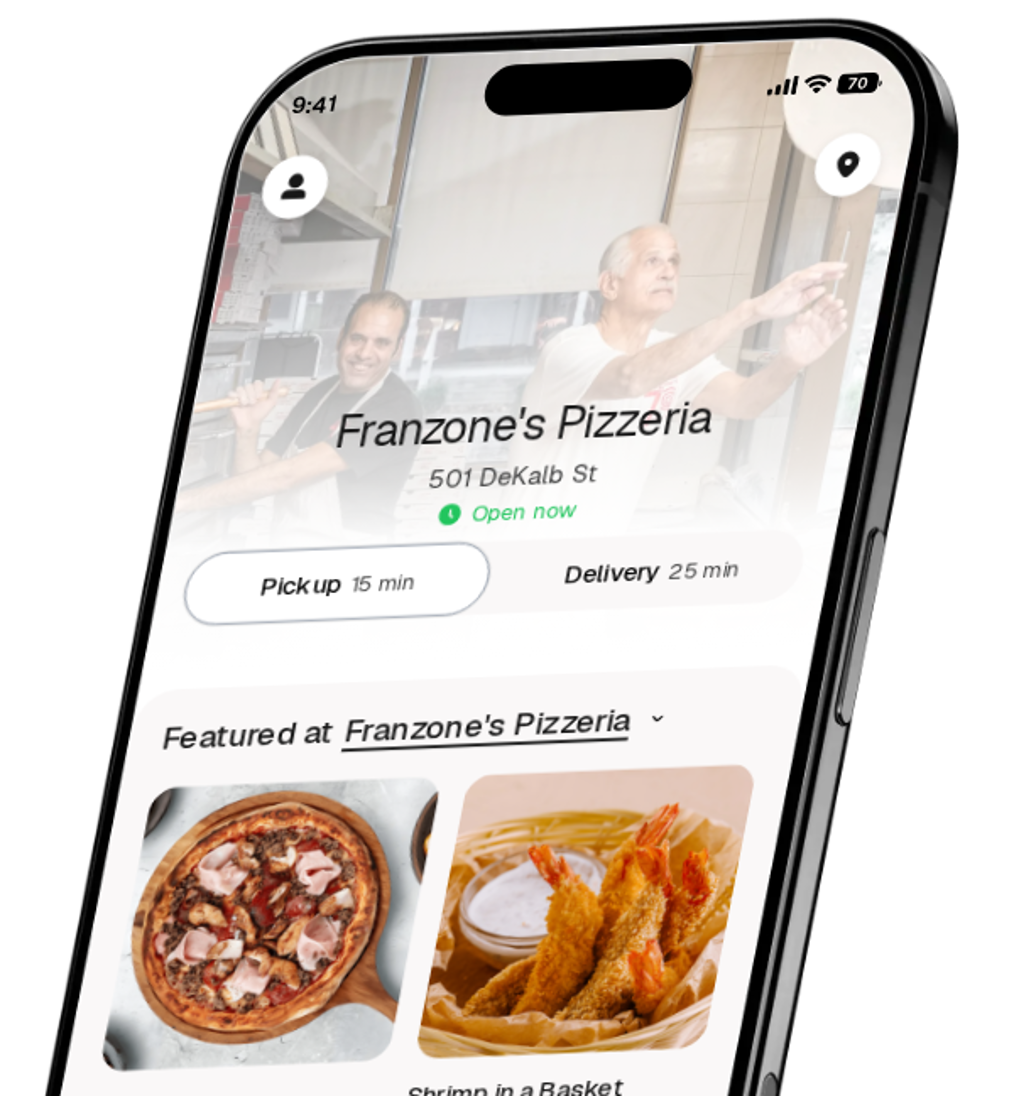 Franzone's Pizzeria app preview