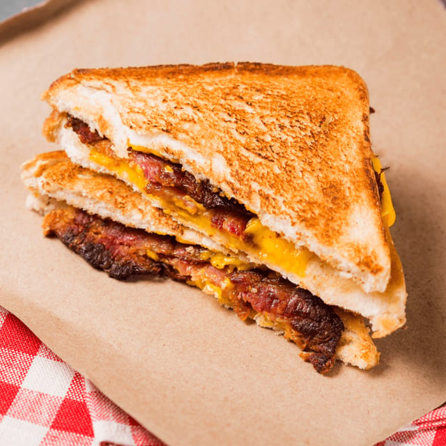Grilled Cheese & Bacon Sandwich.