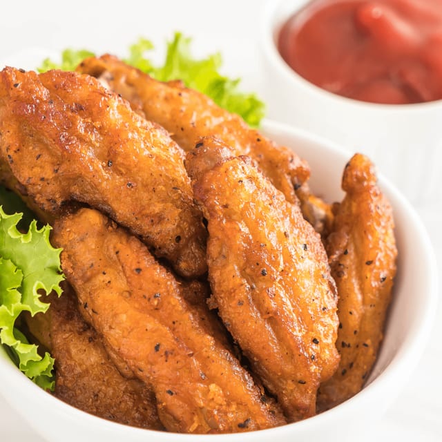 Breaded Chicken Wings.